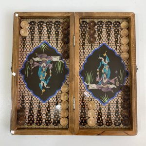 تخته نرد و شطرنج چوب روسی طرح لیلی و مجنون