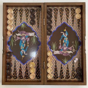 تخته نرد و شطرنج تمام ام دی اف طرح لیلی و مجنون