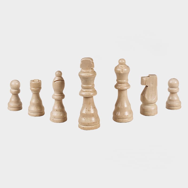 مهره شطرنج فدراسیونی چوب صنوبر سایز کوچک 2